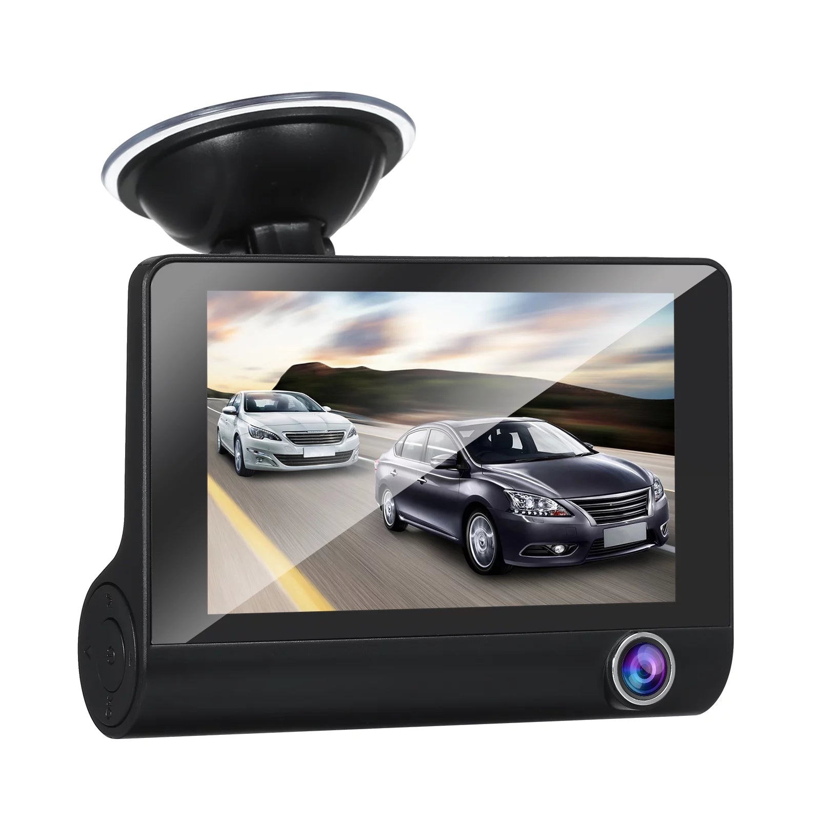 Moobody Dash Cam - 1080P Full HD Front and Rear Dual Dash Camera, 4 Inch IPS Screen, G-sensor, Loop Recording - Keep an Eye on Your Surroundings While On the Go