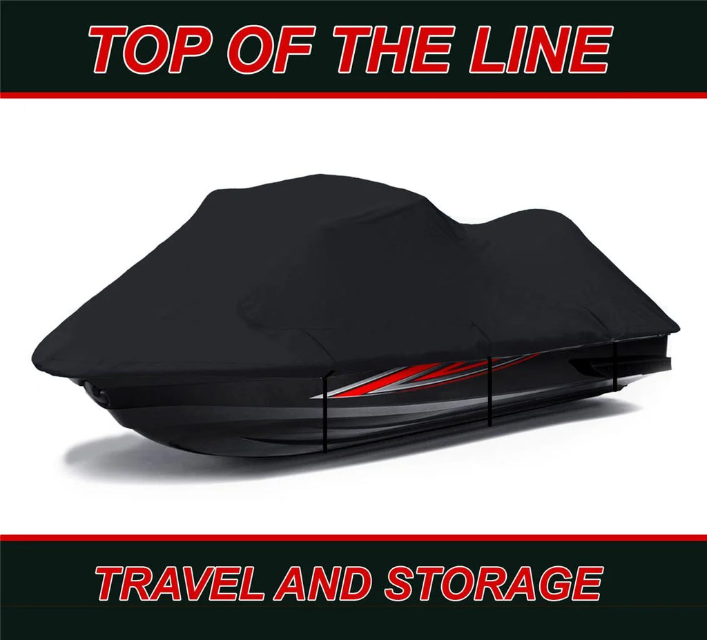 BLACK TOP OF THE LINE JET SKI Cover Compatible for Sea Doo Sea-Doo Bombardier Jet Ski Cover RXP 2004 2005 2006 2007 2008, RXP-X 2007 2008 2009