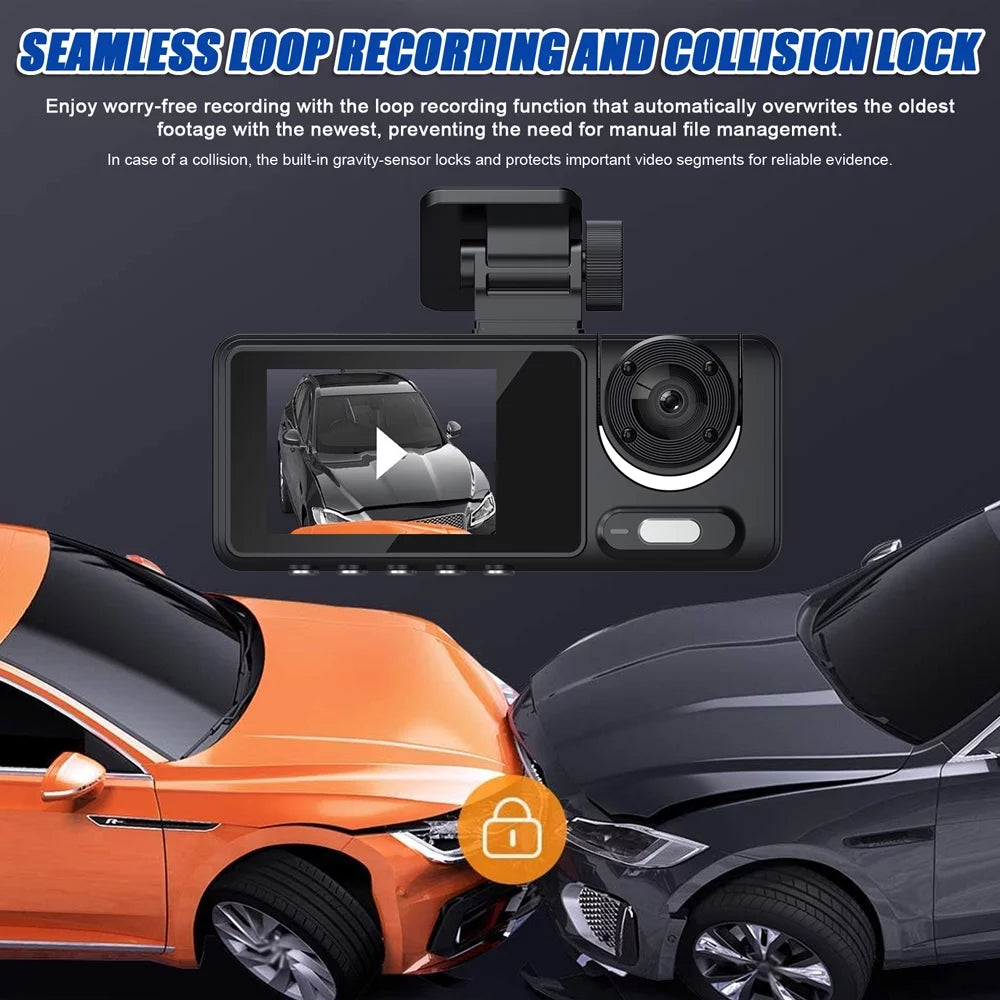 Apexeon Dash Camera, Multi-Language Car Video Recorder, Wide Angle Camcorder for Auto Safety Driving