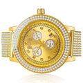 Mens 2 Row Corrosion-free Alloy Bezel 10 Row Custom Band Date Function Joe Rodeo Jojo Jojino Khronos Watch