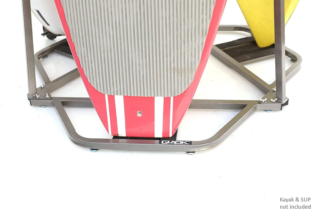 Glacik  27.5 in. Vertical Storage Rack for 3 Kayak & SUP Paddle Boards, Grey