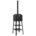 Dcenta Outdoor Pizza Oven Charcoal Fired with 2 Fireclay Stones Alloy for Camping, Patio, Backyard, Outdoor Furniture 21.3 x 23.2 x 79.9 Inches (W x D x H)