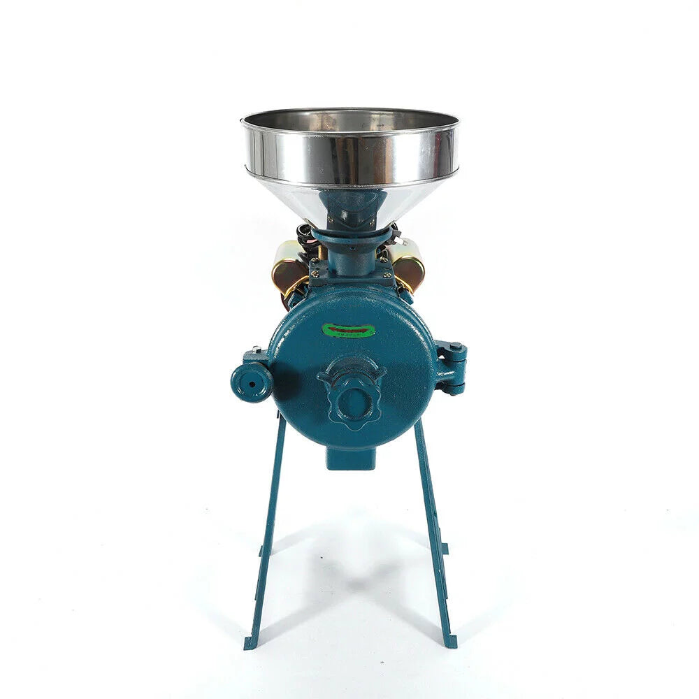 ZhdnBhnos 2200W 220V Electric Grain Flour Grinder Mill Commercial Heavy Duty Corn Wheat Cereal Dry Feed Grinder Pulverizer Machine w/ Funnel 1400r/Min