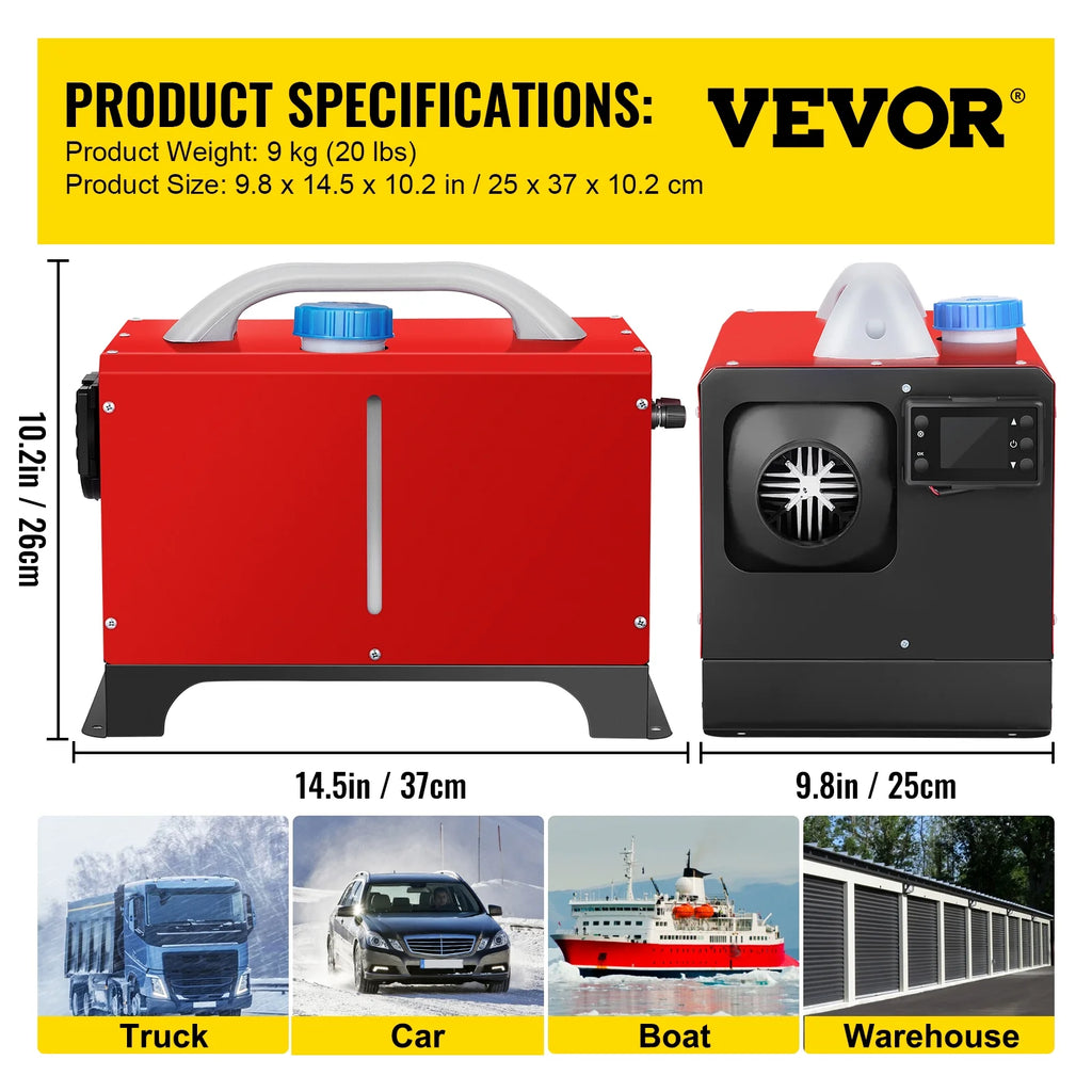 VEVOR brand Diesel Air Heater, 5KW 12V Parking Heater,  485853044