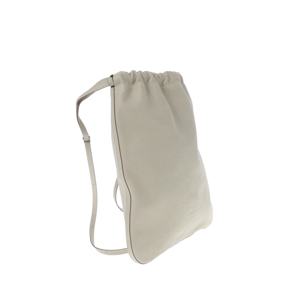 Used Authenticated Hermès Cheri Bridado Backpack Calf Leather Gray Unisex (Good)