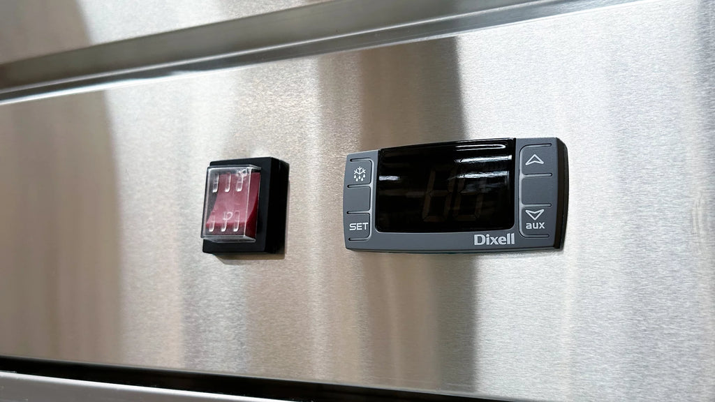 NSF Reach In Three Door Refrigerator SS interior D83R