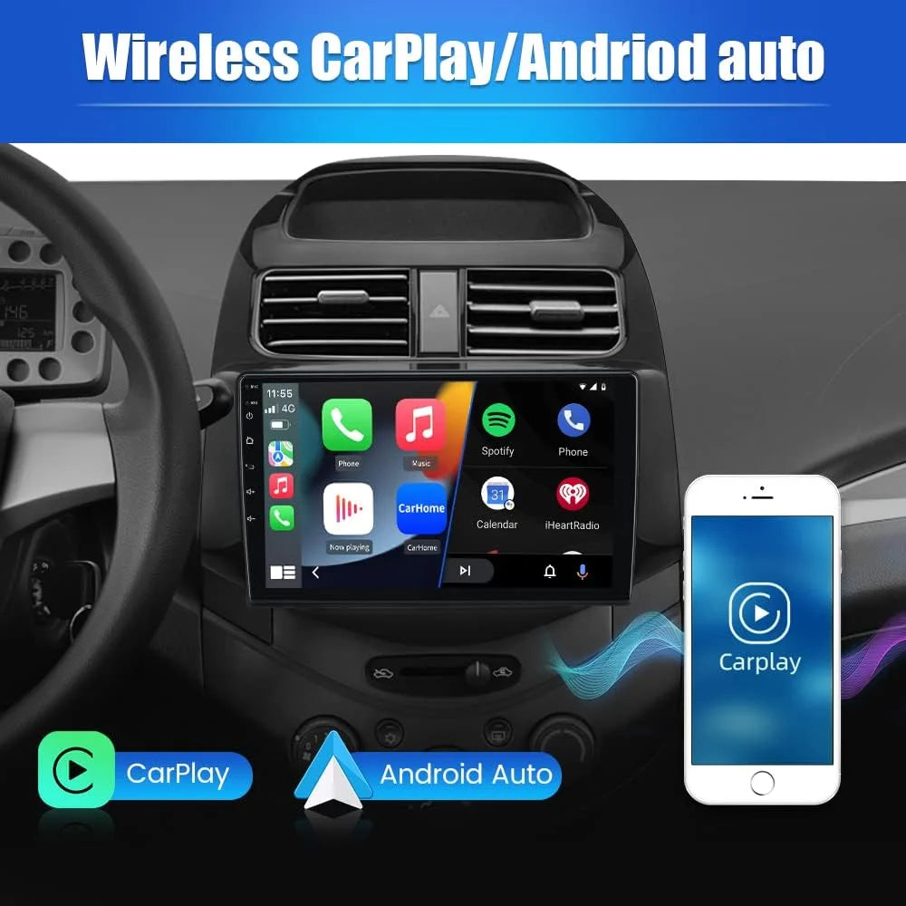 2G+32G 9 inch Car Radio Stereo for Chevy Spark 2013 2014 2015 with Wireless Android Auto Apple carplay