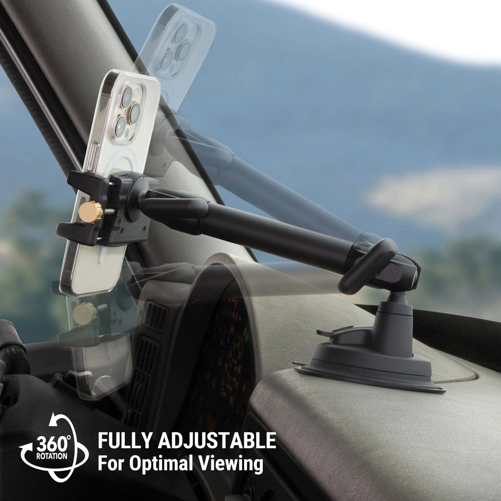 Scosche BMG1WDLHD-VA1 HDGrip XL Heavy Duty Suction Cup Window/Dash Phone Mount Black