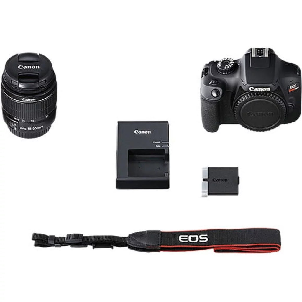 Canon EOS Rebel T100 18 Megapixel Digital SLR Camera with Lens, 0.71", 2.17", Black