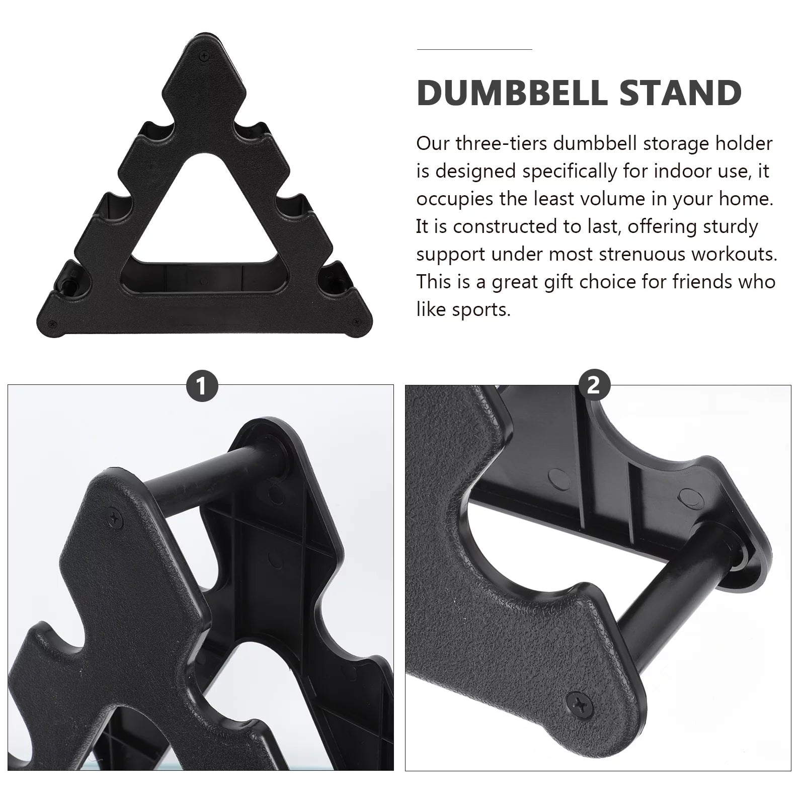 Qumonin Plastic Dumbbell Rack Weight Holder Fitness Stand Accessory
