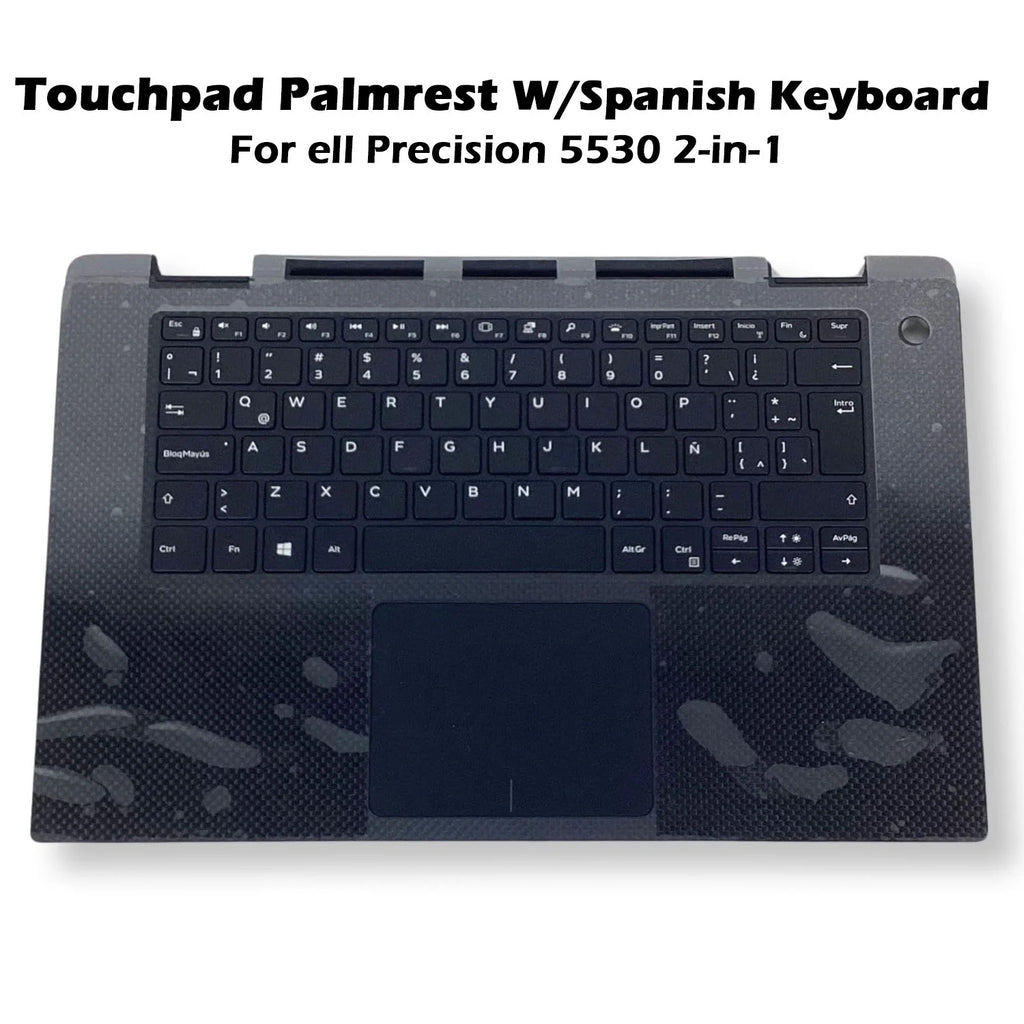 Dell Precision 5530 2-in-1 Touchpad Palmrest Spanish Keyboard Assembly YFVCJ - New