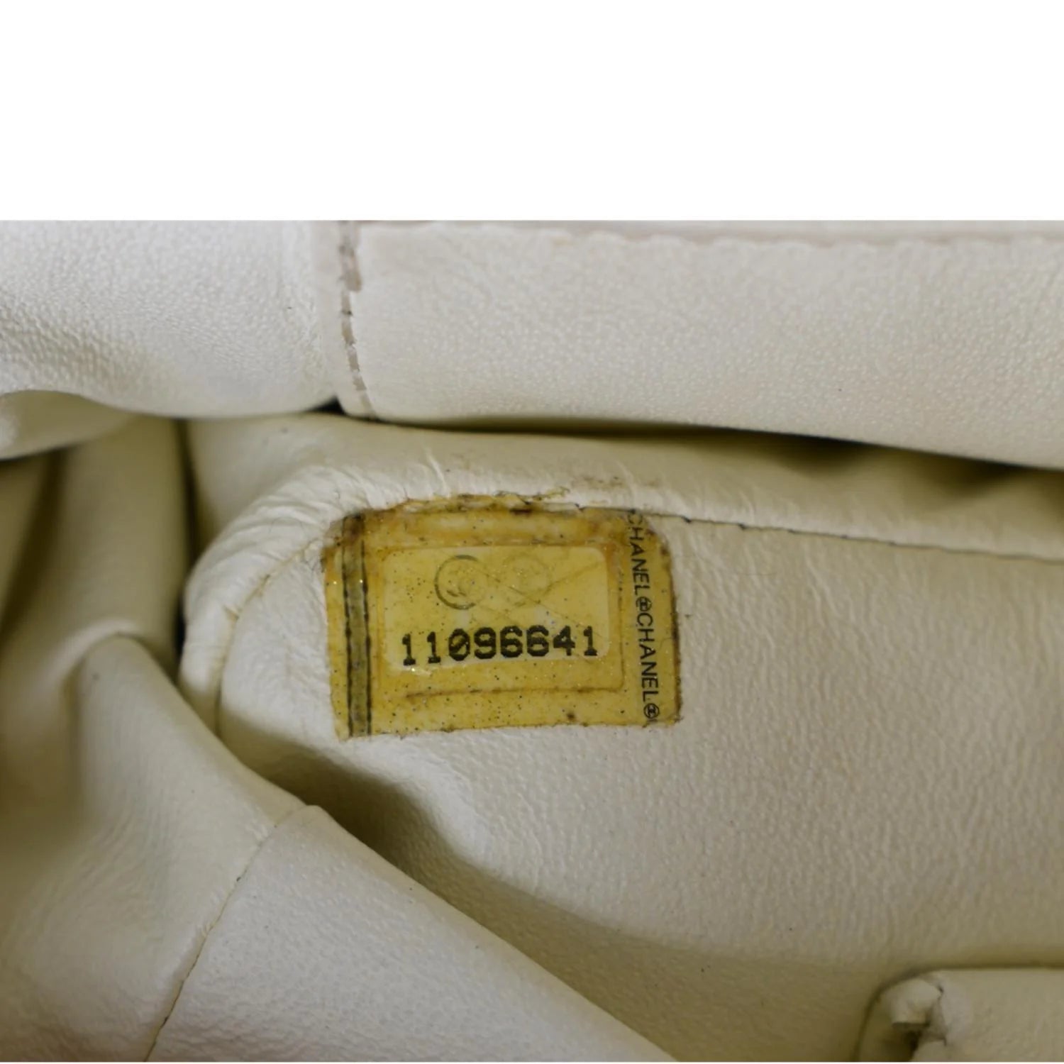 Used CHANEL Flap Python Leather Crossbody Bag Ivory