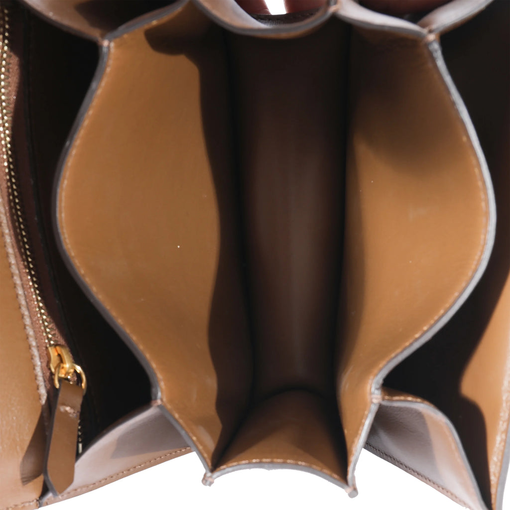 Celine Brown Smooth Leather Small Box Bag Used