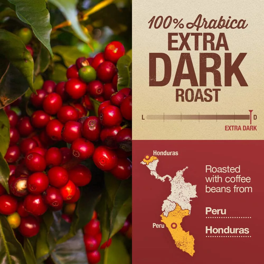 Mayorga Intense Dark Roast Coffee, 2 lb bag - Muy Macho Blend, the World's Strongest Organic Coffee - 100% Arabica Whole Coffee Beans - Bold Flavor - Specialty Grade, Non-GMO, Direct Trade Muy Macho 2 Pound (Pack of 1)