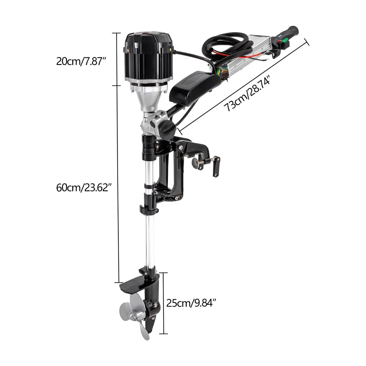 DENSET 48V Electric Outboard Motor Fishing Boat Engine 4800rpm Trolling Motor 1000W