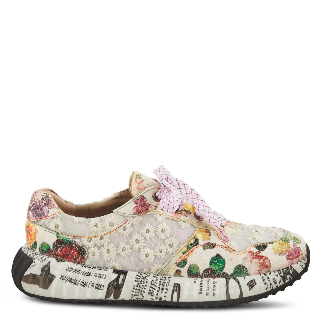 Spring Step L'Artiste Female Daisymae Fashion Sneaker Beige Multi EU 43 / US 11.5-12