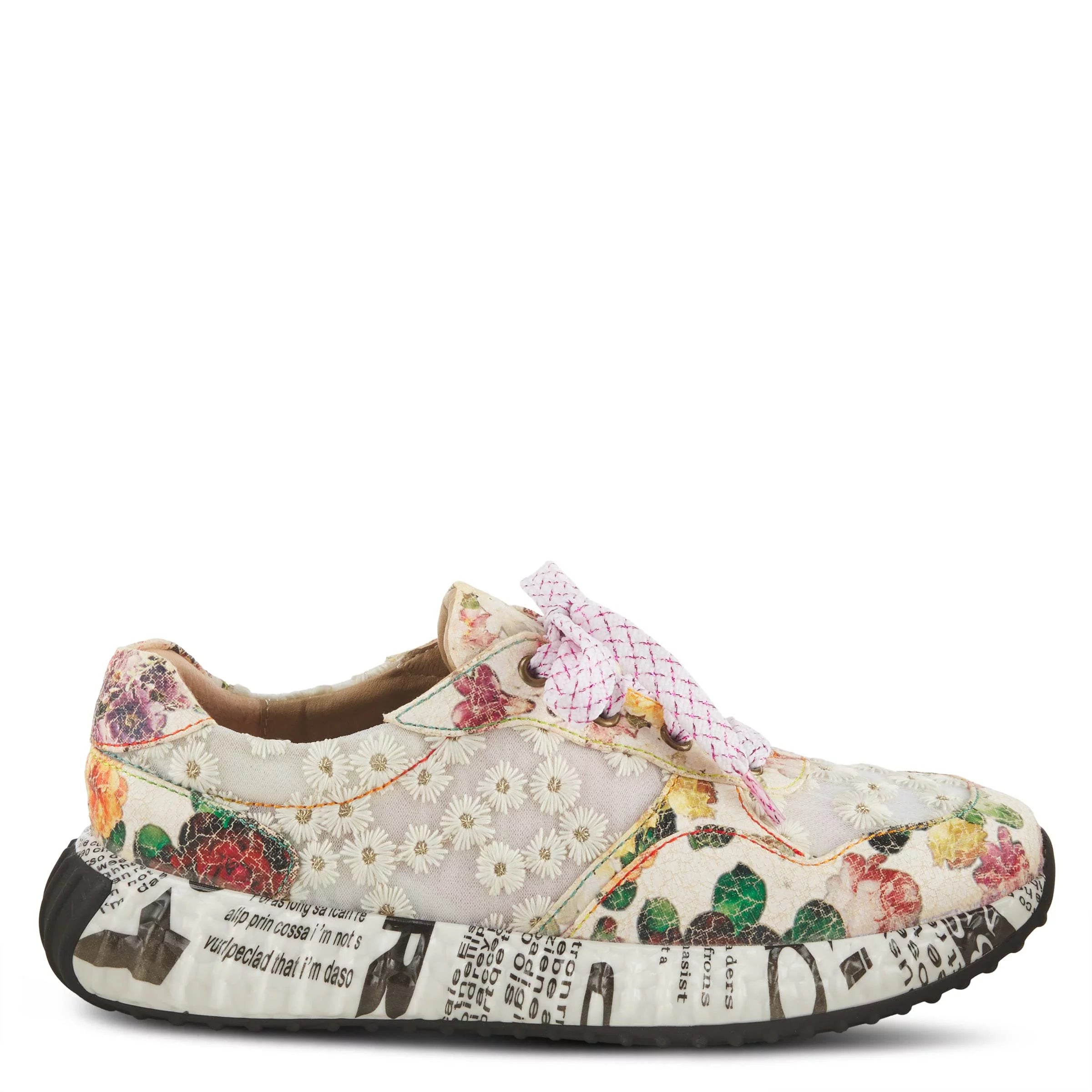 Spring Step L'Artiste Female Daisymae Fashion Sneaker Beige Multi EU 43 / US 11.5-12