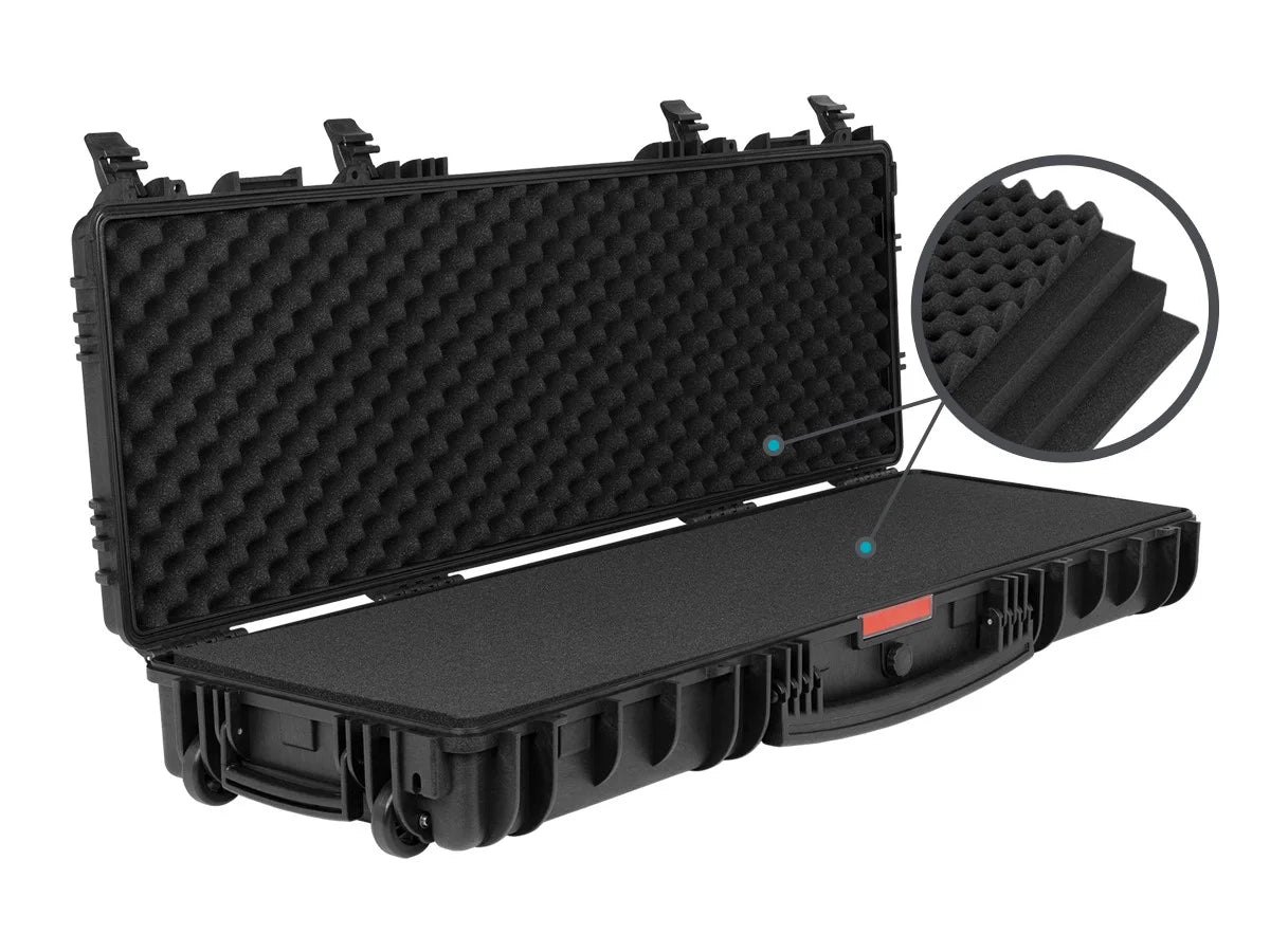Monoprice Weatherproof Hard Case - 47in x 16in x 6in With Wheels and Customizable Foam, IP67, Shockproof, Customizable Name Plate