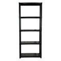 Smart Made - 5 Tier Black Plastic Shelving Utility Unit
