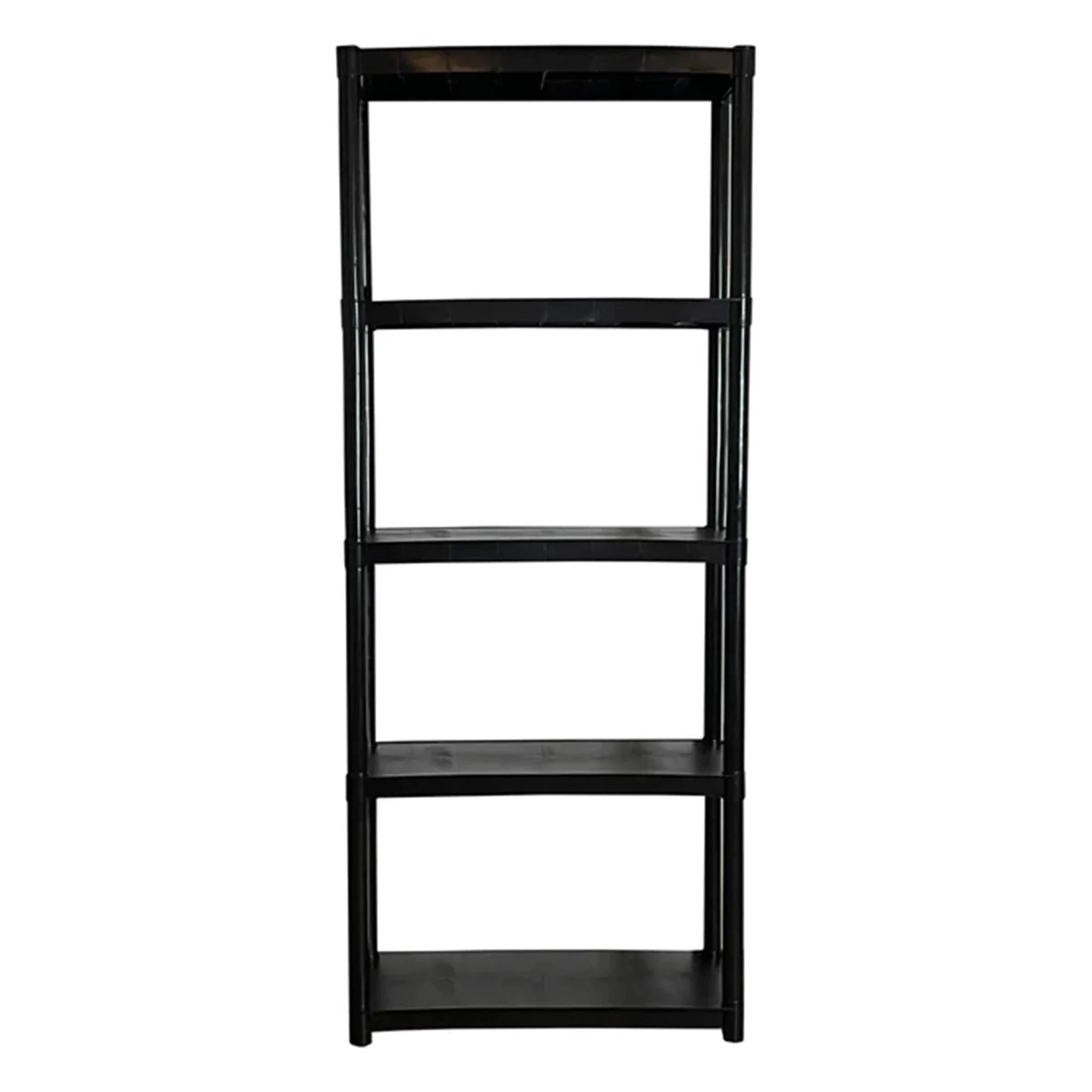 Smart Made - 5 Tier Black Plastic Shelving Utility Unit