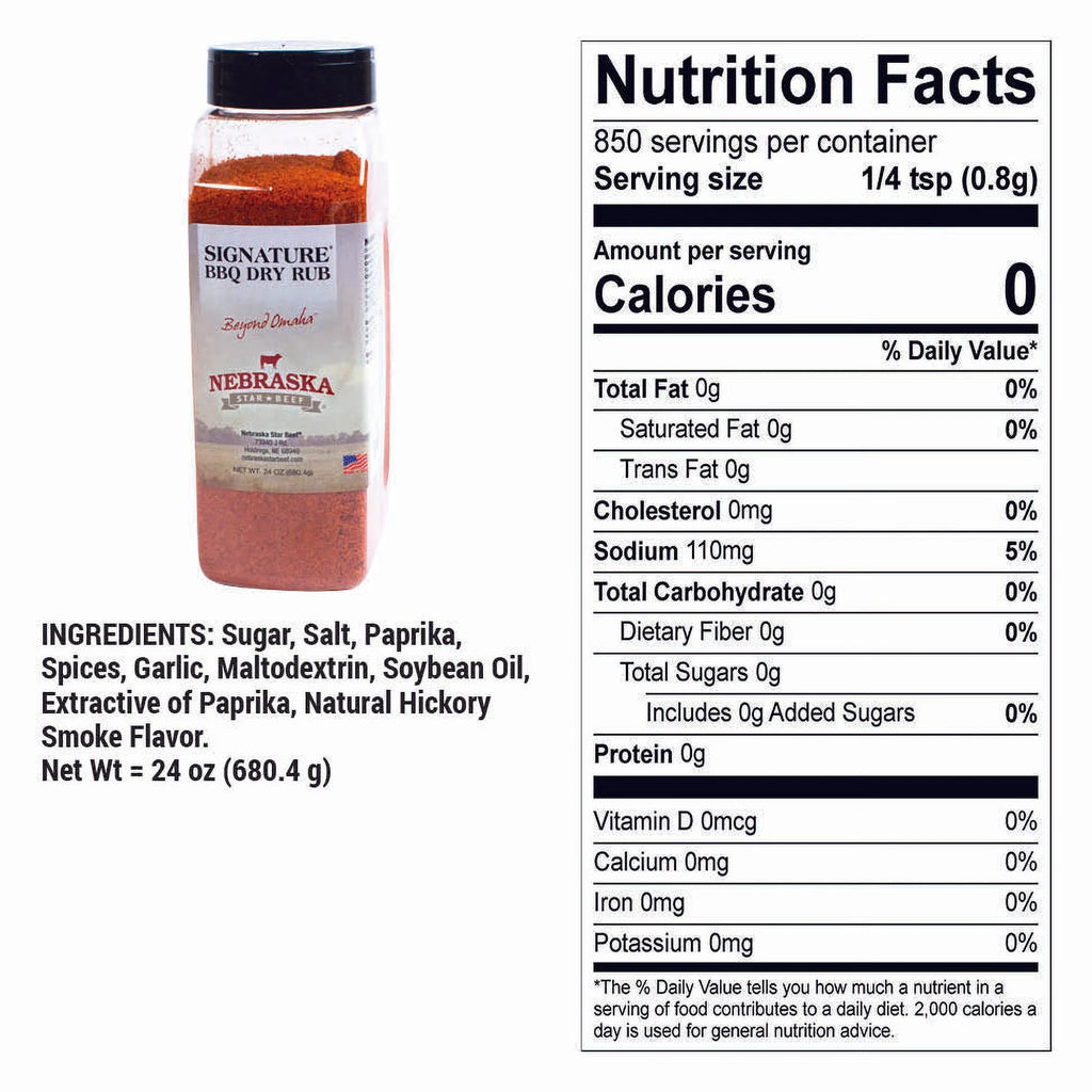 Nebraska Star Beef 24oz Signature BBQ Dry Rub