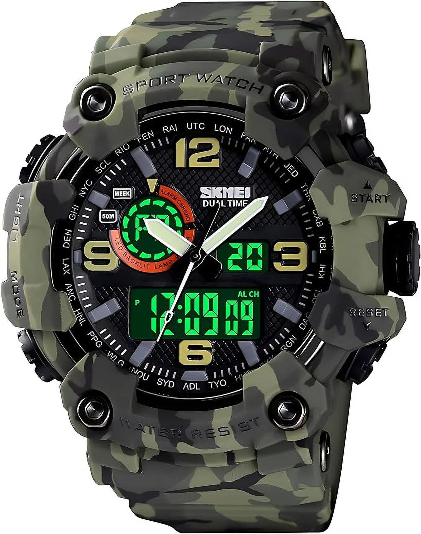 Gosasa Men's Watches Multi Function Military S-Shock Sports Watch LED Digital Waterproof Alarm Watches…