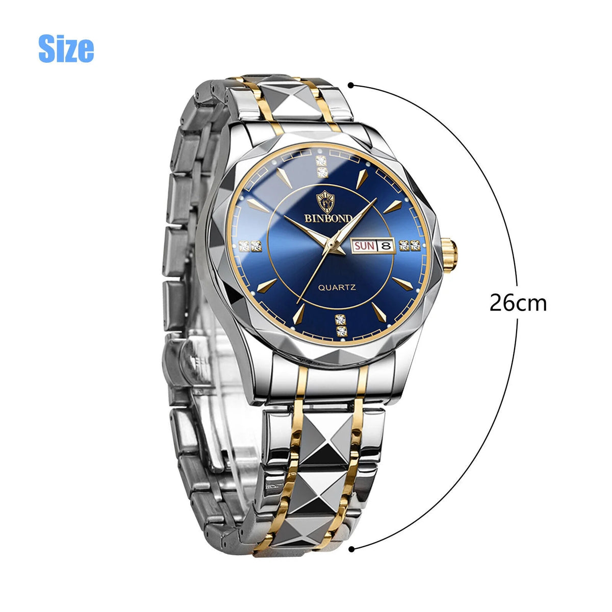 Waterproof Men's Watch Classic Rust-resistant Metal Quartz Luminous Business Luxury