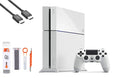Sony PlayStation 4 500GB Gaming Console White HDMI Cable with BOLT AXTION Cleaning Kit Bundle Like New