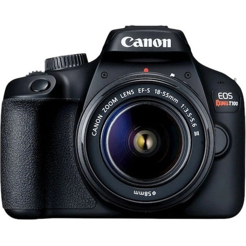 Canon EOS Rebel T100 18 Megapixel Digital SLR Camera with Lens, 0.71", 2.17", Black