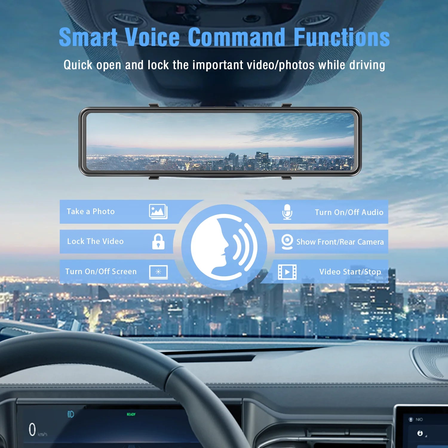 TOGUARD 2.5K Mirror Dash Cam for Car, Dual Dash Camera Front and Rear 10" Full Touch Screen, Rear View Mirror Camera, 1080P Waterproof Reverse Backup Camera, Parking Assist, Loop Recording, G-Sensor