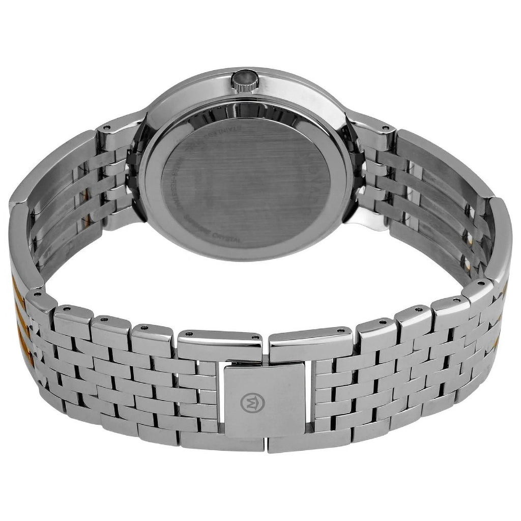 MOVADO 0606962 ESPERANZA BLACK DIAL TWO TONE Corrosion-free Metal MENS WATCH