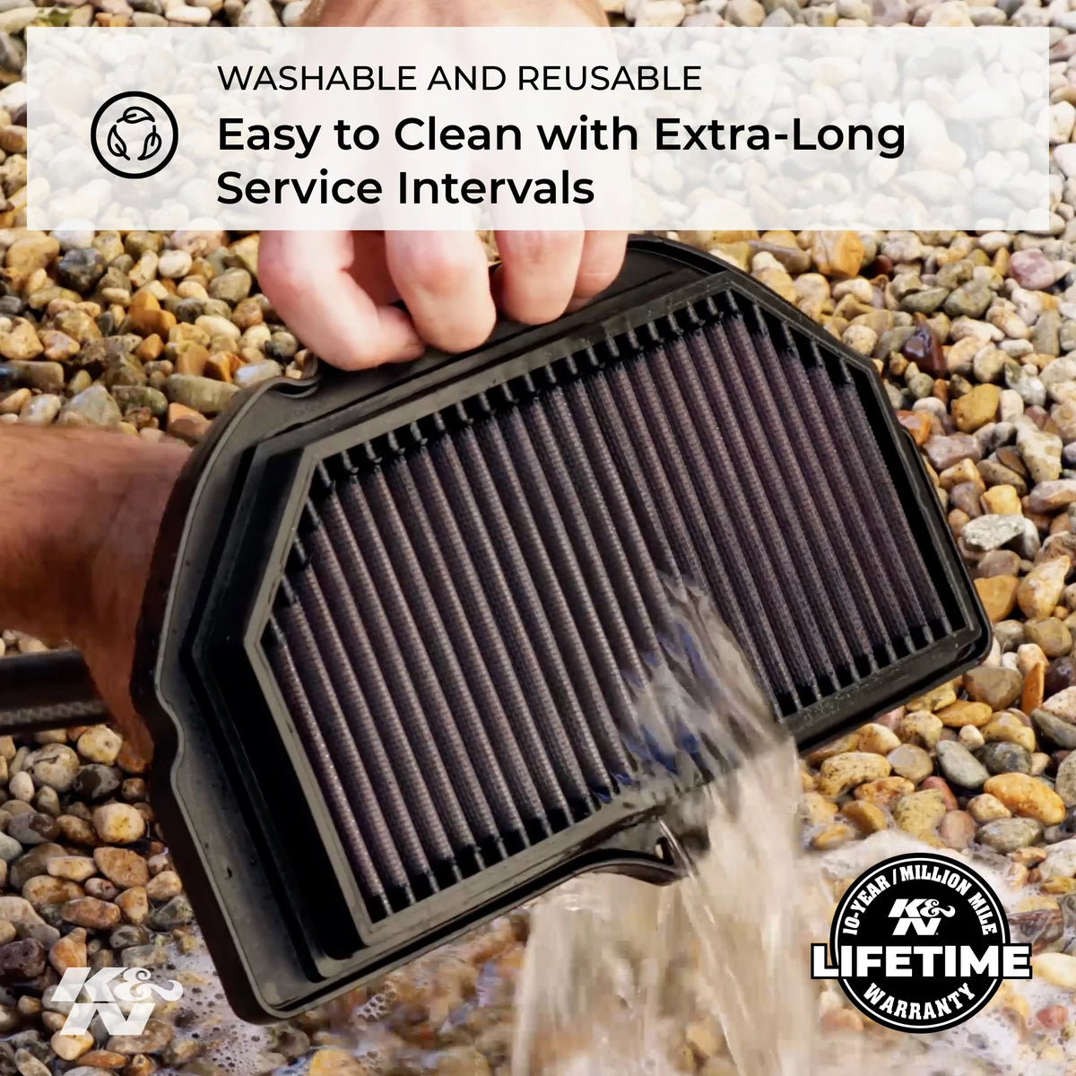 K&N Engine Air Filter: High Performance, Premium, Powersport Air Filter: 2001-2007 SUZUKI (GSX1400) SU-1402