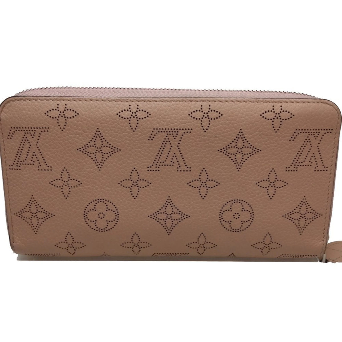 Used LOUIS VUITTON Zippy Wallet M61868 Long Monogram Mahina Magnolia (Pink) 083014 (Good)