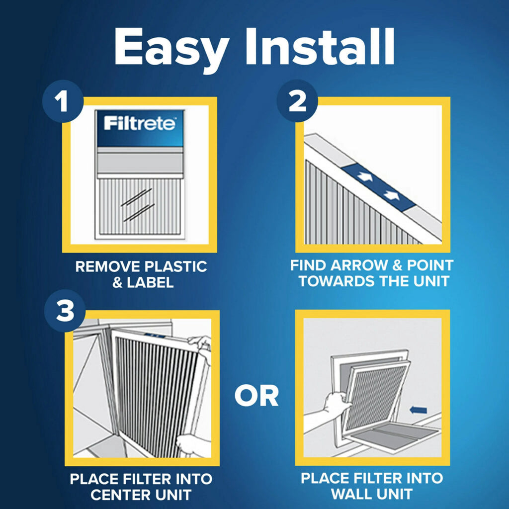 Filtrete 18x30x1 Air Filter, MPR 1500 MERV 12, Advanced Allergen Reduction, 4 Filters