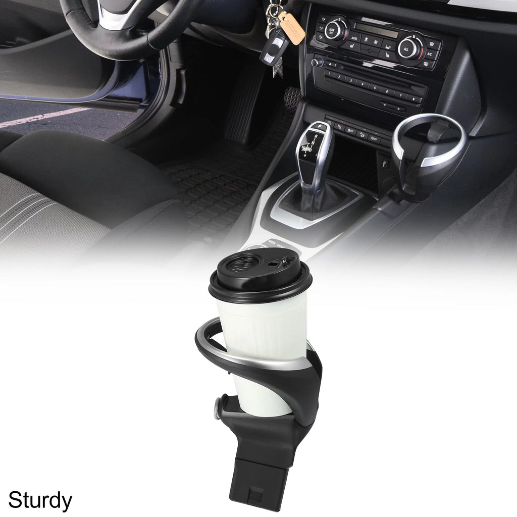 Car Cup Holder Bottle Drink Water Beverage Cupholder Front Seat Center Console Cup Holders Black for BMW 51160443082
