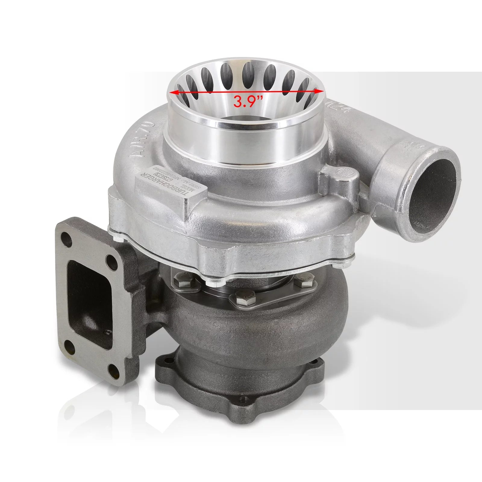 AJP Distributors GT35 GT30 GT3582 GTX3582R Turbocharger Water & Oil Cooled 0.70 AR Compressor 0.82 A/R Turbine T3 4-Bolt Flange Turbo Charger Boost Anti-Surge Compatible/Replacement For Universal Car