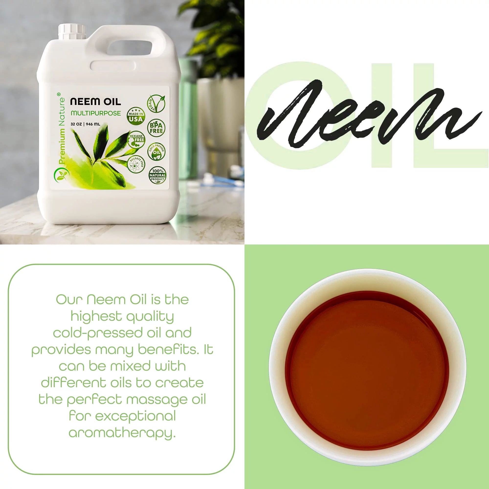 Neem Oil for Plants Indoor and Outdoor Gardening Pure Unrefined Cold Pressed Spray Refill Neem Oil Spray for Indoor Plants Neem Cake Organic Neem Oil for Skin Neem Oil for Hair Need Oil 32 oz