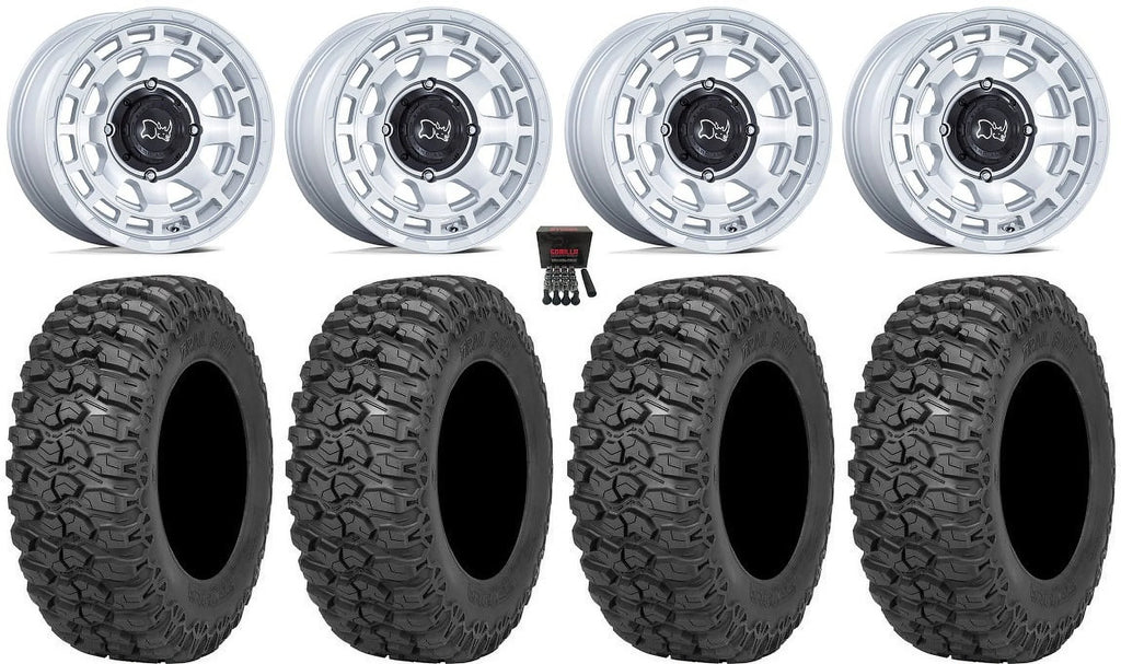 Black Rhino Chamber 14" Wheels Si 30" Trail Saw 2.0 Tires Kawasaki Mule Pro FXT
