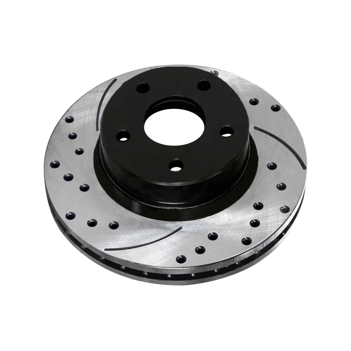 AutoShack Front Drilled Slotted Brake Rotors Black Pair of 2 Driver and Passenger Side Replacement for Jeep Patriot Compass Dodge Avenger Caliber Mitsubishi Outlander Sport Chrysler 200 FWD PR63040LR