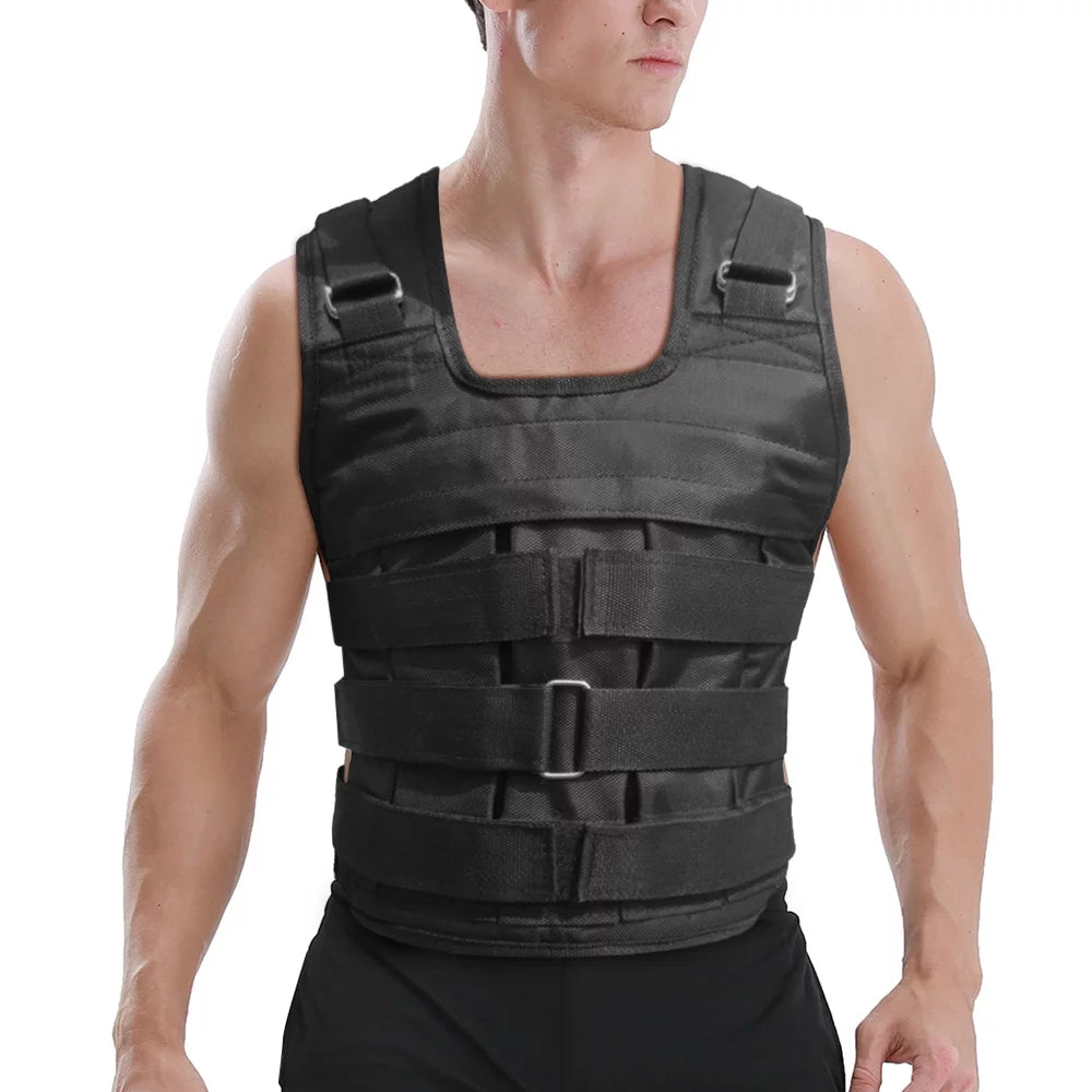 moobody Adjustable Weighted Vest Weight Jacket Oxford Exercise Weight Loading Cloth Strength Training 50kg Max. Load (Empty)