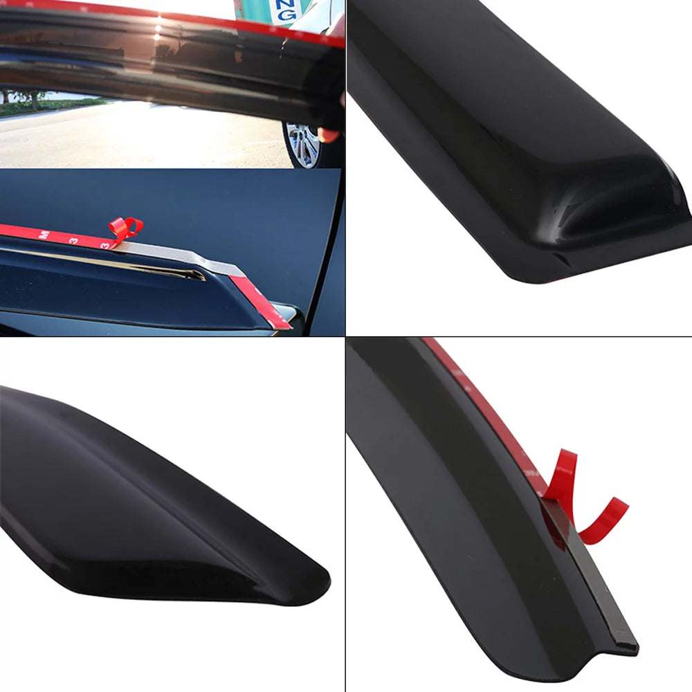 Ikon Motorsports Compatible with 11-19 Ford Explorer Acrylic Window Visors Vent Deflector Rain Guard 4Pc Set Outside Mount 2011 2012 2013 2014 2015 2016 2017 2018