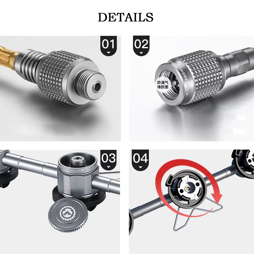 CAMPINGMOON Adapter,Head Conversion Adapter In 1 Butane 1 Butane Adapter Type Butane Convertor With Split Type Split Type Adapter Type Adapter Head Convenient AdapterAdventures 3 In 1