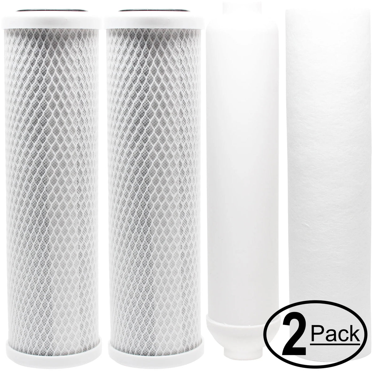 2-Pack Replacement for Filter Kit for US Water Systems 200-GX-5050 RO System - Includes Carbon Block Filters, PP Sediment Filter & Inline Filter Cartridge - Denali Pure Brand