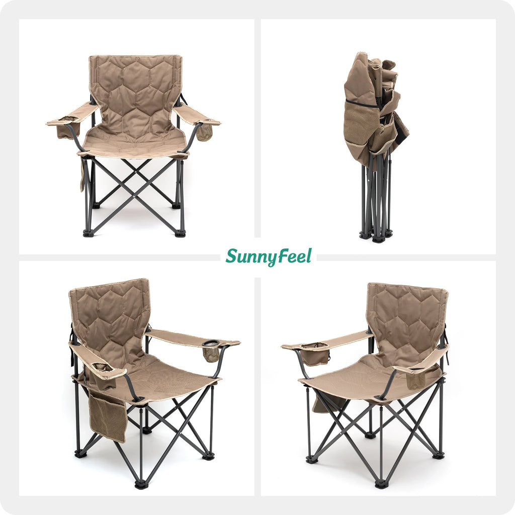 Oversized Folding Camping Chair - 12.13 - Experience comfort and style on all your outdoor adventures!