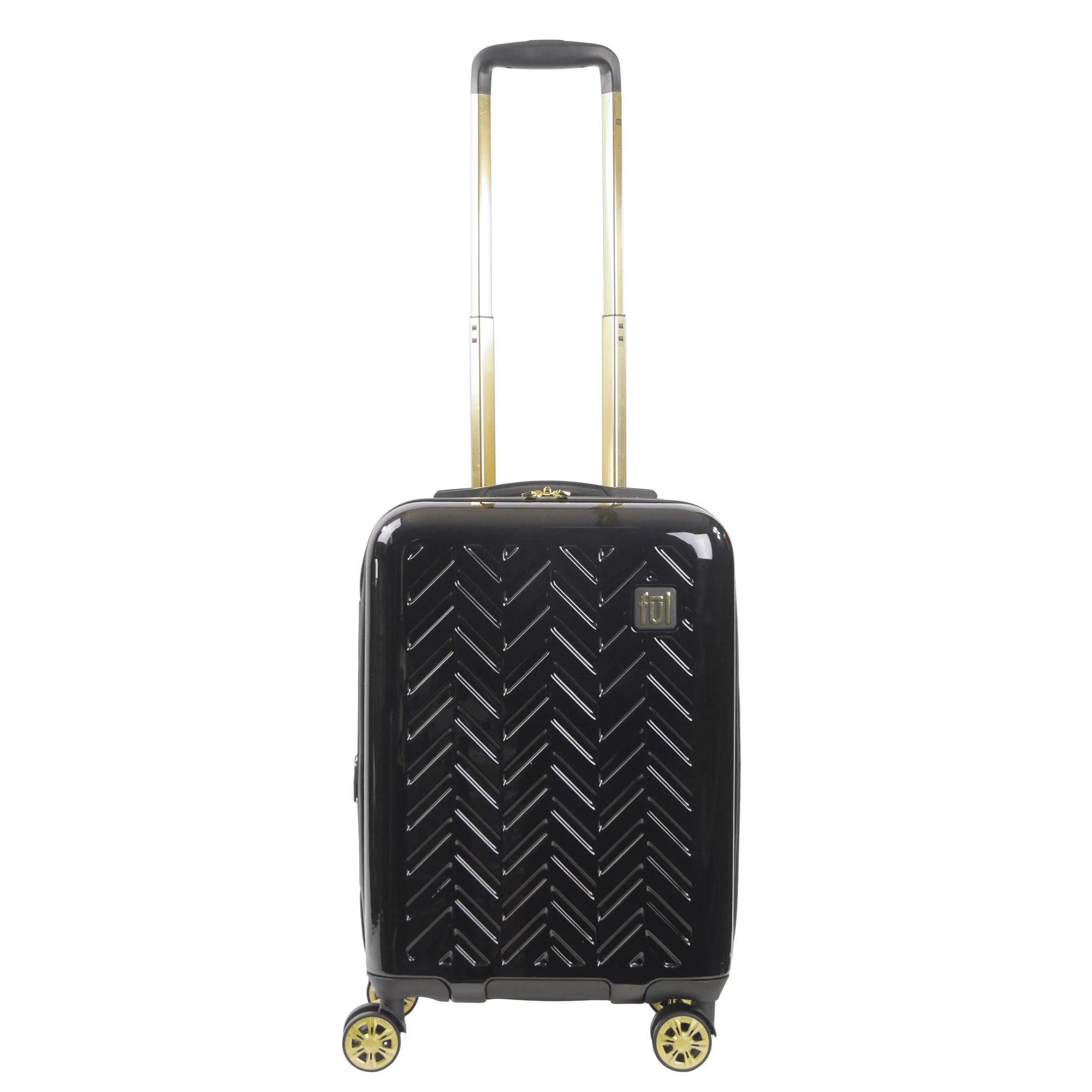 Grove 22 Inch Rolling Luggage, Hardshell Carry On Suitcase with Spinner Wheels, Black