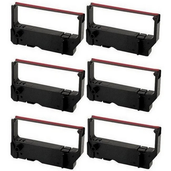 PrinterDash Compatible Replacement for Star-Micronics MP-200 Series/MP-235/MP-242/MP-292/MP-512/SP-200 Series/SP-212/SP-242/SP-500/SP-2000 Black/Red P.O.S. Printer Ribbons (6/PK) (C1281BR)