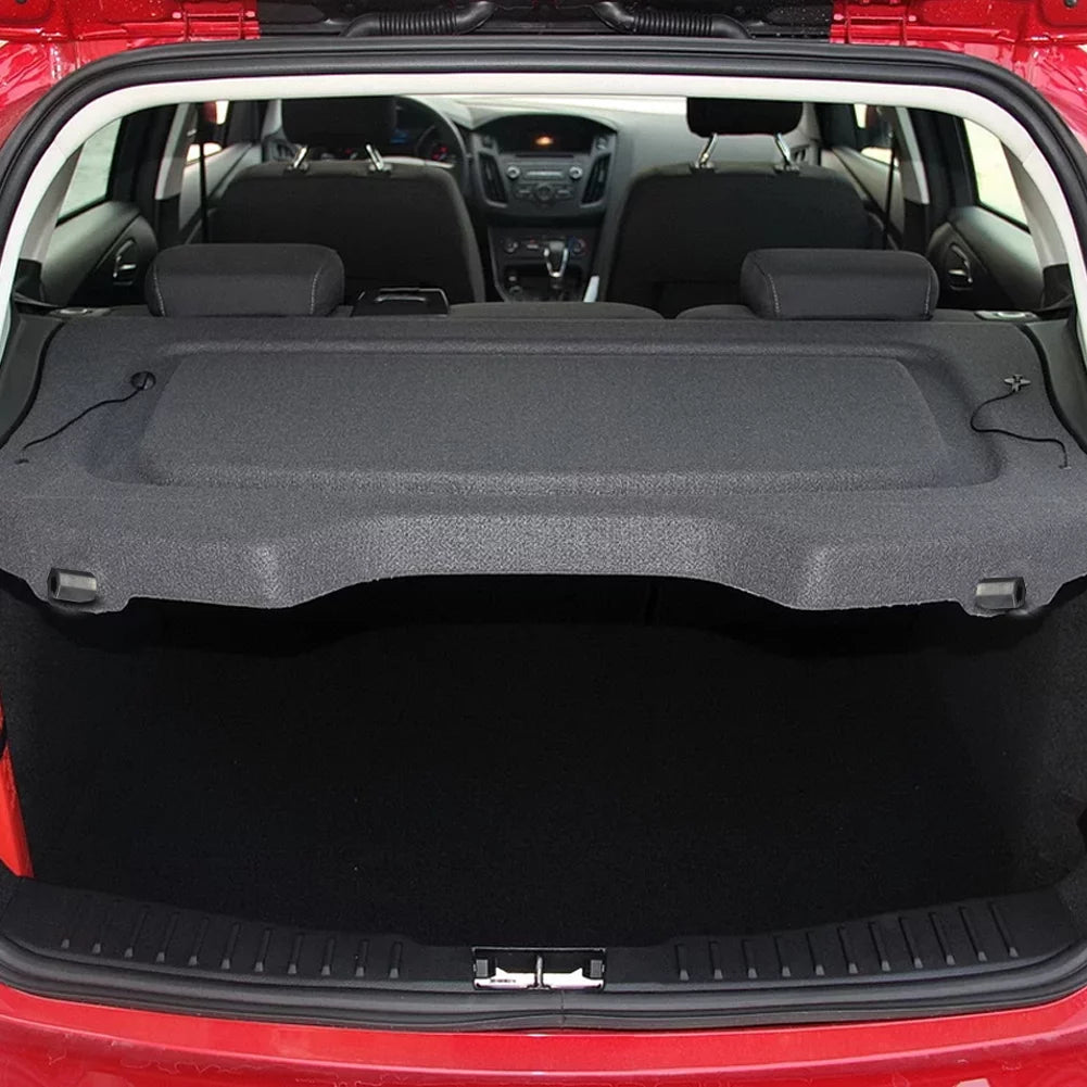 Fit Ford Focus 2012 2013 2014 2015 2016 2017 2018 Cargo Cover for Ford Focus 2012-2018 Hatchback Sedan Accessory Black Non-retractable Rear Trunk Parcle Shelf Board Shield Cover