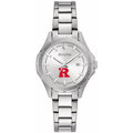 Female Bulova Silver Rutgers Scarlet Knights Rust-resistant Alloy Classic Sport Watch