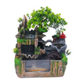 Classical Rockery Fountain with Led Lamp Glass Ball for Indoor Decor + Atomizer