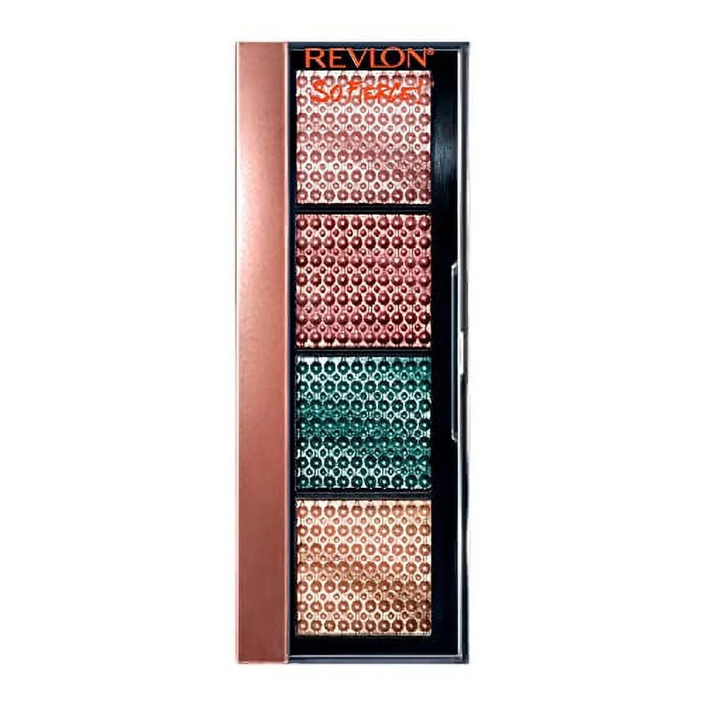 3 Pack Revlon Eyeshadow Palette, So Fierce Prismatic Eye Makeup, Ultra Creamy Pigmented in Blendable Matte & Pearl Finishes, 963 Slight Flex, 0.21 Oz